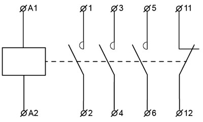Рис.2. Схема электрическая магнитного пускателя ПМ 1-18-01