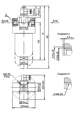 схема, чертеж фильтра ФГМ16